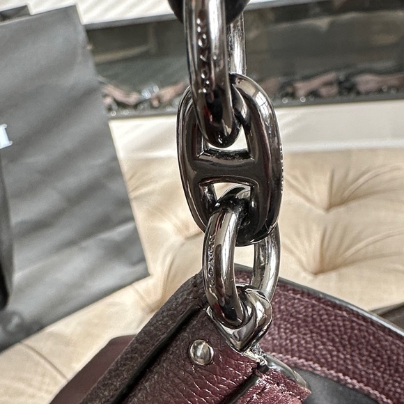 Coach Burgundy Leather Bag - Picture 12 of 17